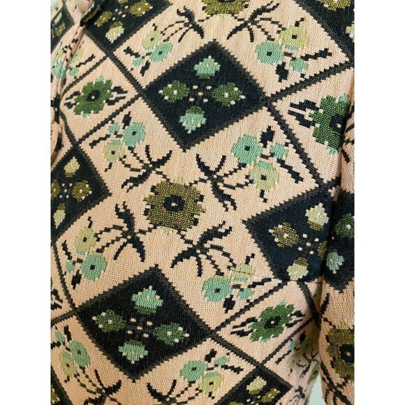 Vtg 2 Piece Long Formal Dress and Bolero Jacket Set, Brown and Peach Chiffon - Picture 10 of 10